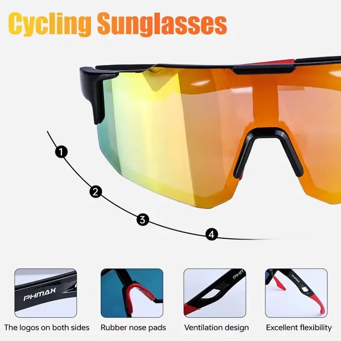 PHMAX – lunettes de cyclisme polarisées pour hommes