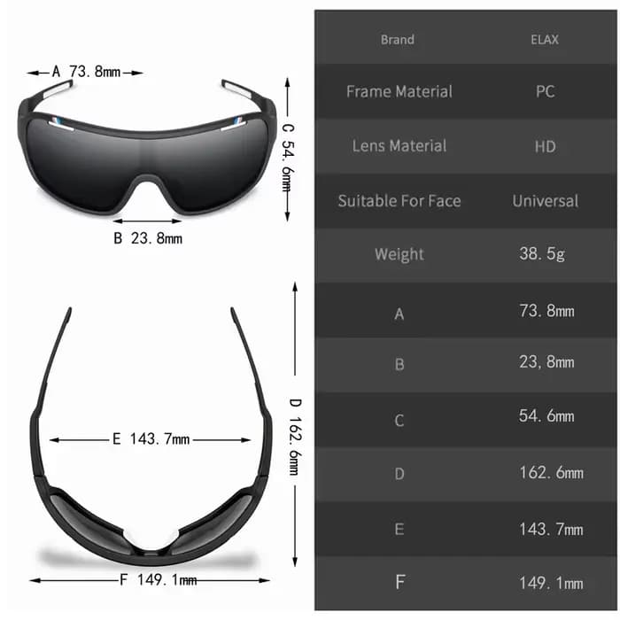 ELAX marque polarisé photochromique UV400 lunettes de cyclisme sur route en plein air sport