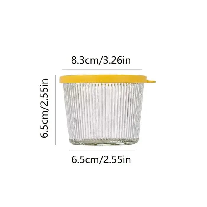 1/4PCS 200ML Pots de conservation en verre transparent épais, récipients multifonctionnels pour la conservation des aliments, mini pots transparents pour la cuisine