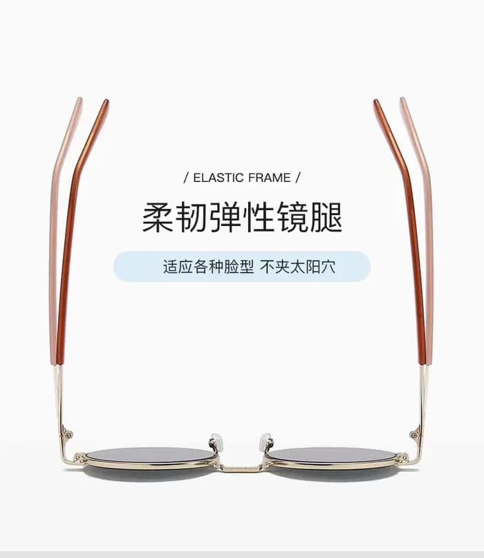 Shatar nouvelles lunettes de soleil verre cristal lentille synthétique pour hommes femmes cadre rond en métal miroir de