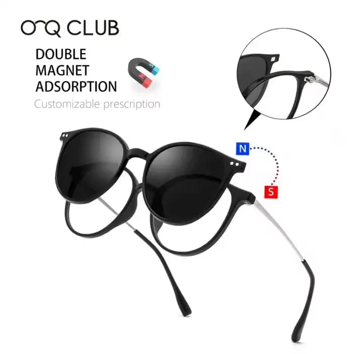 O-Q CLUB réinitialisation magnétique sur lunettes femmes conduite ycin ised ronde optique myopie