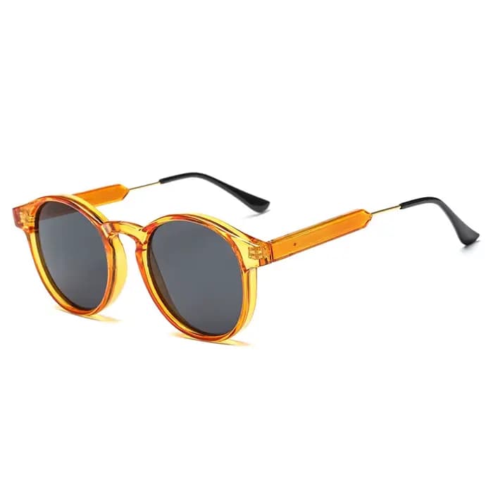 Lunettes de soleil rondes orange pour femmes et hommes