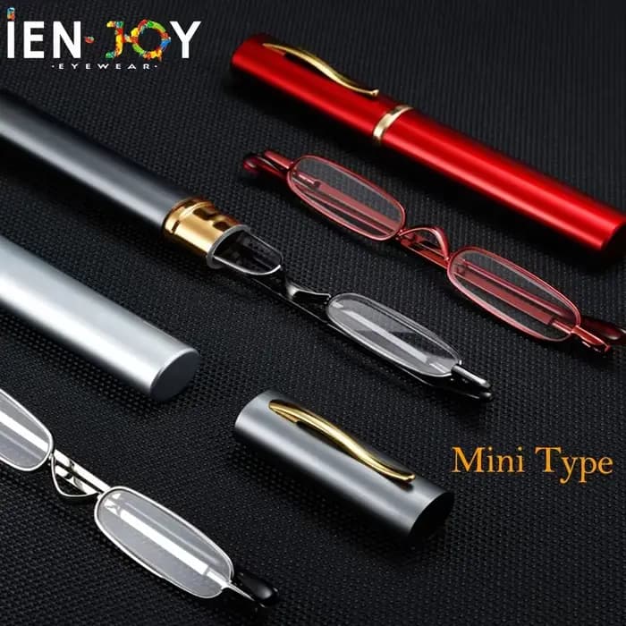 IENJOY petites lunettes de lecture avec boîtier en métal hommes femmes