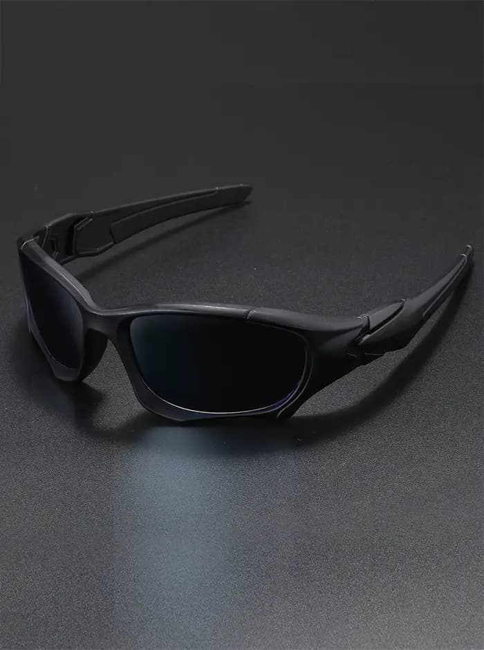 Sports de plein air lunettes de soleil polarisées hommes courbe coupe cadre résistant au Stress lentille bouclier