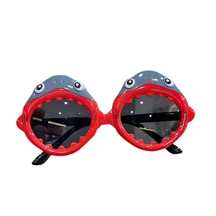 Lunettes de protection solaire pour enfants, matériau de lentille à la mode, lunettes photo en PC, lunettes en forme de requin, confortables à porter