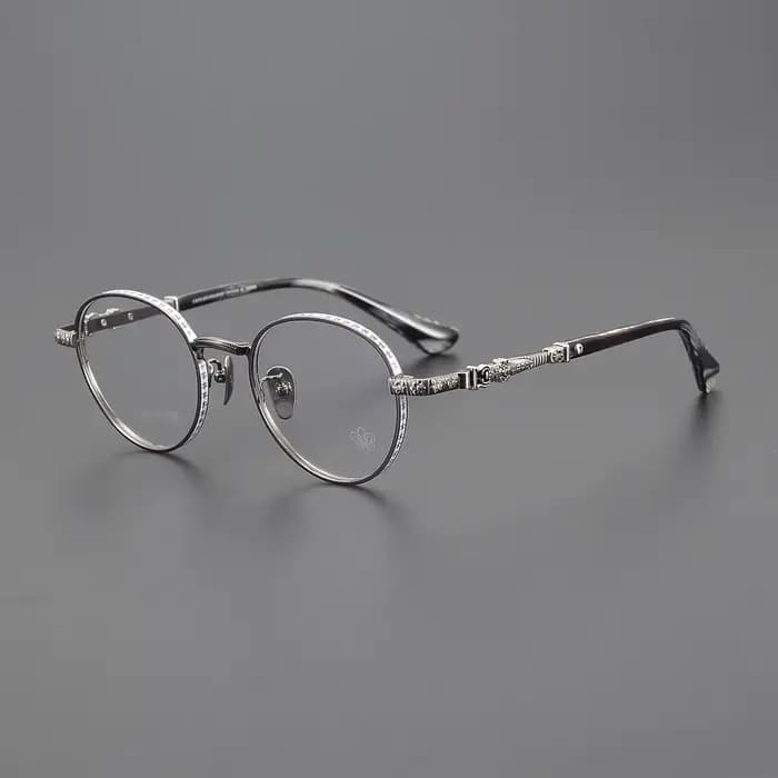 Lunettes de lecture rondes rétro en titane pour hommes et femmes