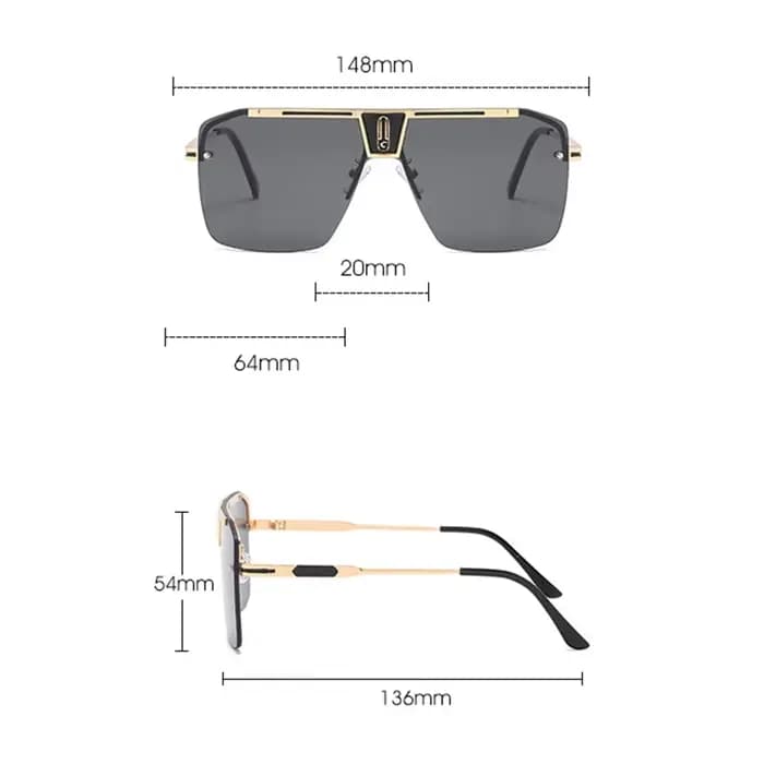 Lunettes de soleil carrées dégradées pour hommes et femmes 2026 – Design vintage tendance