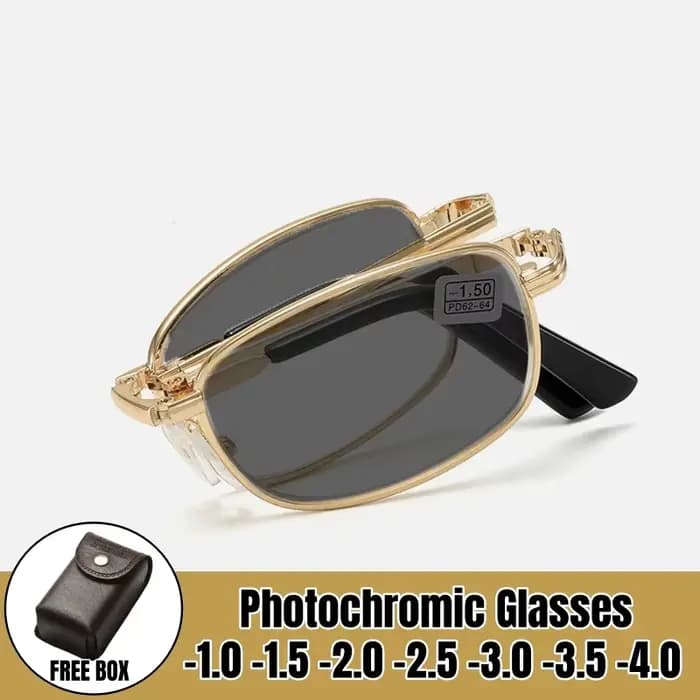 Lunettes photochromiques portables pliantes pour myopie