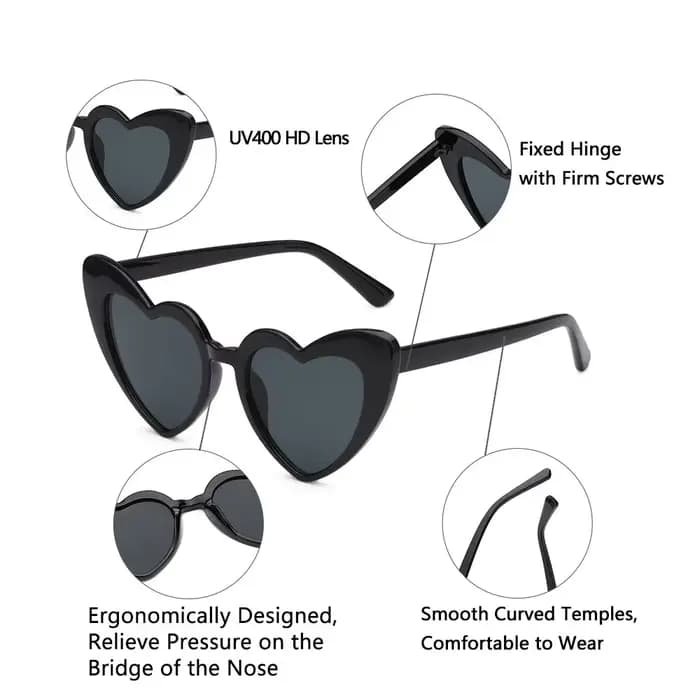 Lunettes de soleil vintage Love Coussins pour femmes
