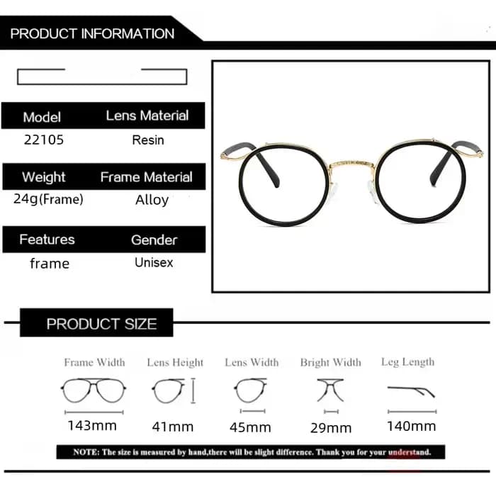 Monture de lunettes de luxe de marque rétro