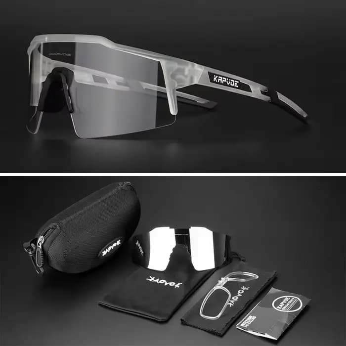 2 lentilles lunettes de cyclisme photochromiques hommes femmes Sport course lunettes de pêche vtt vélo décoloration lunettes vélo lunettes de soleil