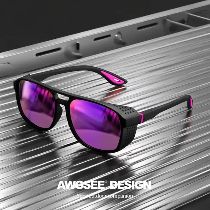 Lunettes de soleil de sport professionnelles – Polarisées coupe-vent UV400 pour le cyclisme