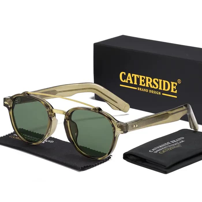 CATERSIDE Nouvelles Lunettes de Soleil RétroPilot pour Hommes