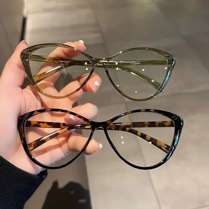 Lunettes de myopie transparentes œil de chat pour femmes
