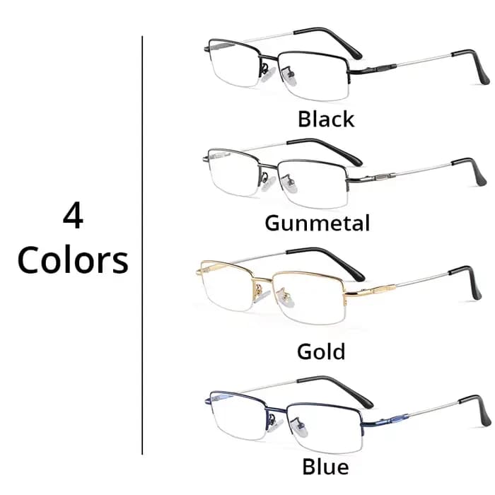 VANLOOK hommes mémoire titane lunettes demi-monture