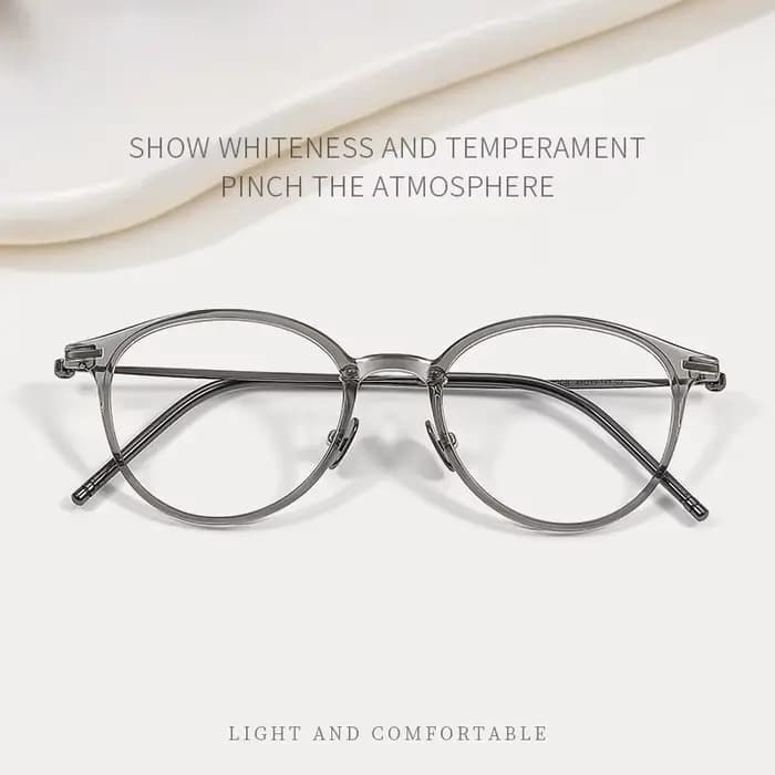 TFTB nouveau rétro rond TR90 pur titane hommes et femmes lunettes Ultra-léger Flexible optique Prescription lunettes cadre 137mm
