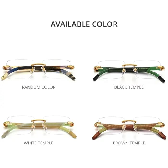 Lunettes carrées en corne de buffle pour hommes et femmes