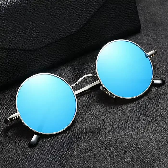 RUOBO – lunettes de soleil rétro polarisées à monture métallique ronde