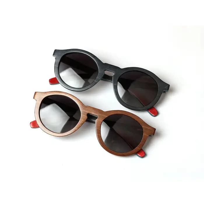 Lunettes de soleil polarisées en bois pour Skateboard