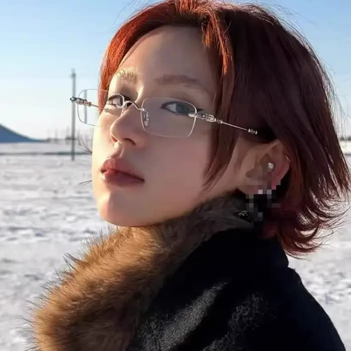 Lunettes sans monture Harajuku pour femmes