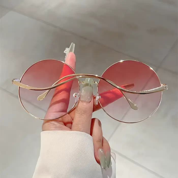 Lunettes de soleil rondes surdimensionnées pour femmes