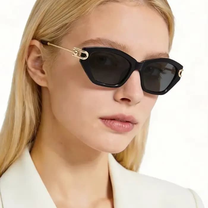 Nouvelles Lunettes de Soleil de Luxe Cat Eye pour Femmes 2026 – Tendance Vintage