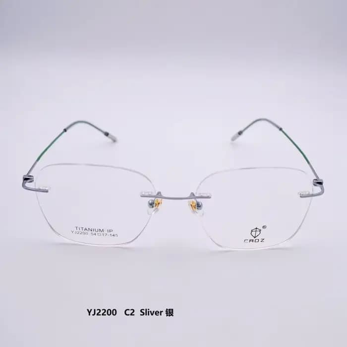 Montures de lunettes sans monture en titane pour grands visages