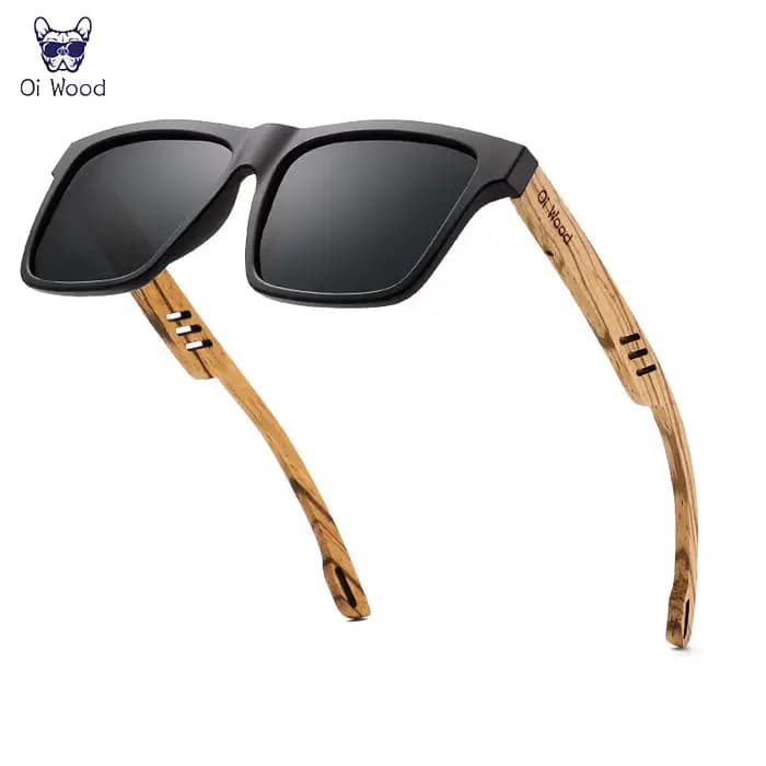 Oi bois nouvelles lunettes de soleil carrées de haute qualité pour hommes polarisées UV400 mode