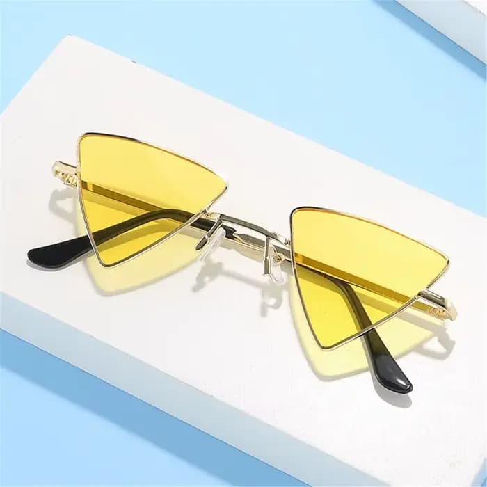 Petites lunettes de soleil triangulaires Hiphelicopter pour femmes et hommes