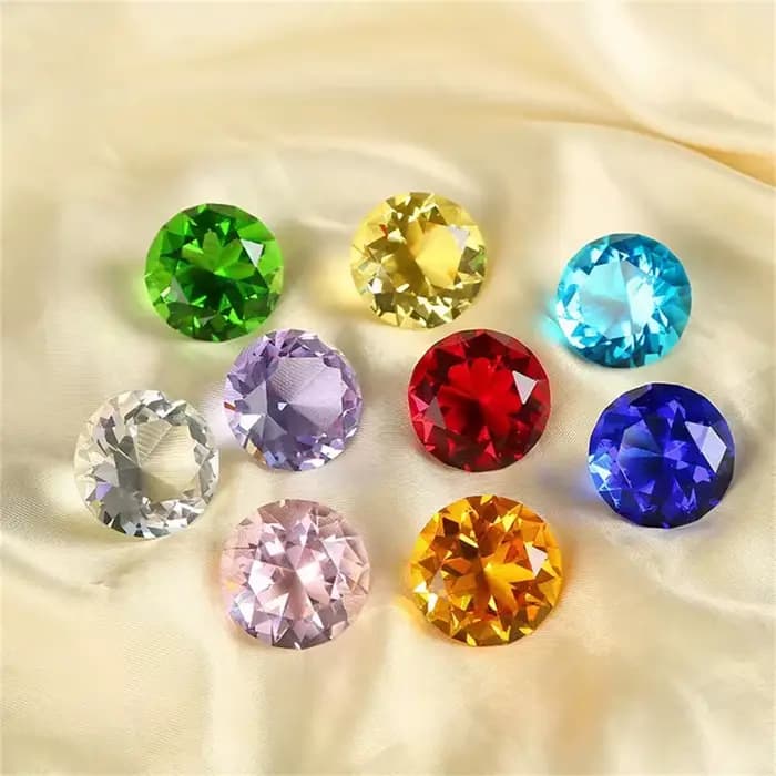 10 couleurs cristal verre diamant fête diamant proposition romantique décoration de la maison ornements artisanat cadeaux de noël sans Base