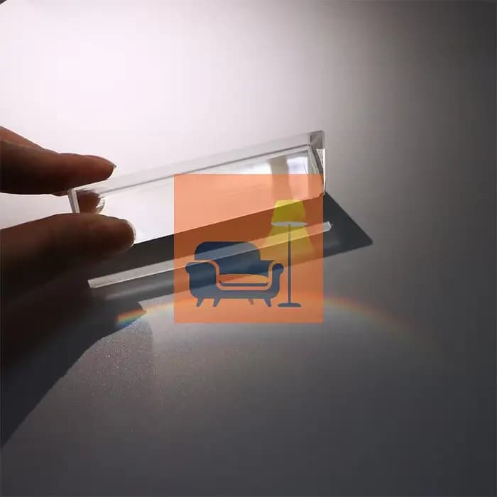 Prisme éducatif en verre – Réflexion spectrale, outil d'enseignement et de photographie idéal, cadeau parfait pour les amateurs de sciences