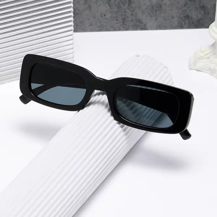 Lunettes de soleil carrées noires pour hommes