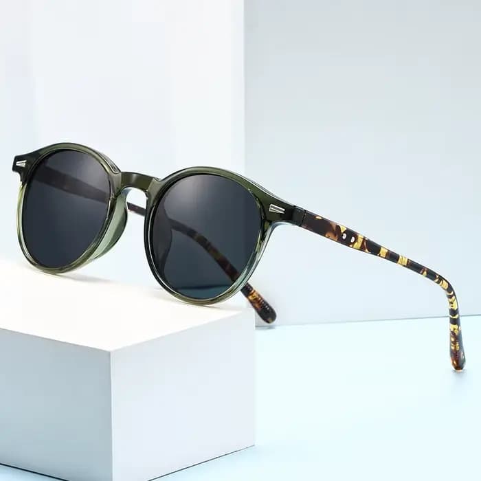Lunettes de soleil rondes vintage pour femmes et hommes