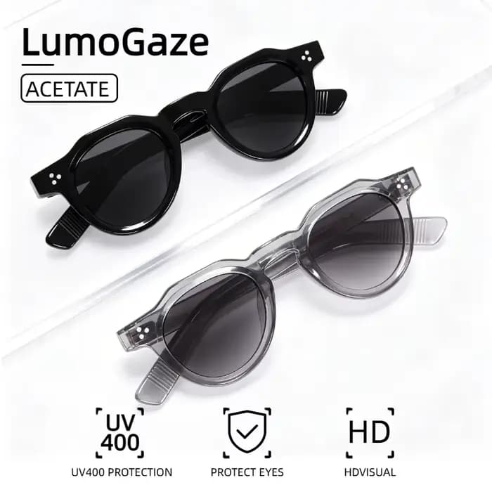 Mode Vintage Rivet Design femmes lunettes de soleil acétate hommes marque de luxe