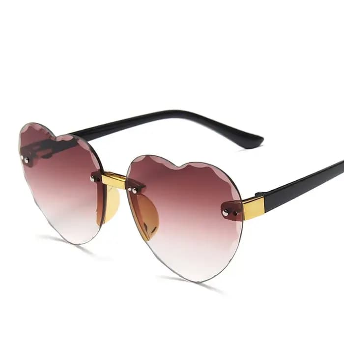 Lunettes de soleil pour enfants avec montures en forme de cœur