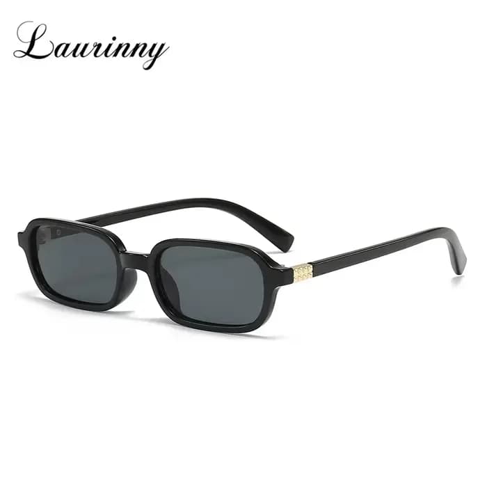 LAURINNY-Lunettes de soleil rectangulaires pour homme et femme, accessoire de marque de styliste, carrées, verres bruns, à la mode