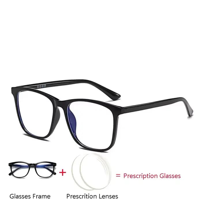 Lunettes de Prescription carrées à grande monture avec degrés Anti rayons bleus/photochromiques/shortropie