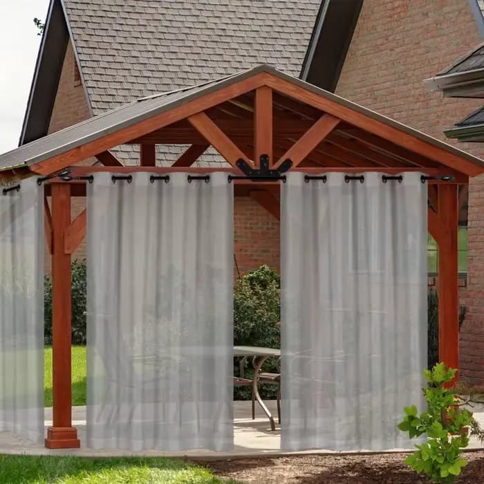 Voilage extérieur imperméable pour terrasse et pavillon, écran de fenêtre translucide, sur mesure, décoration tendance pour porte