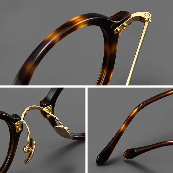 Monture de lunettes en acétate de tortue faite à la main au Japon