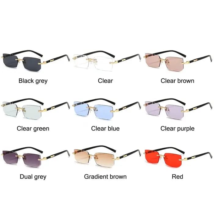 Lunettes de soleil sans monture tendance pour hommes et femmes