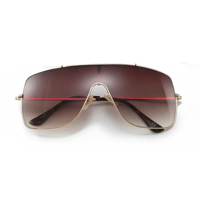 Lunettes de Soleil Tendance Hip Hop avec Verres Monobloc