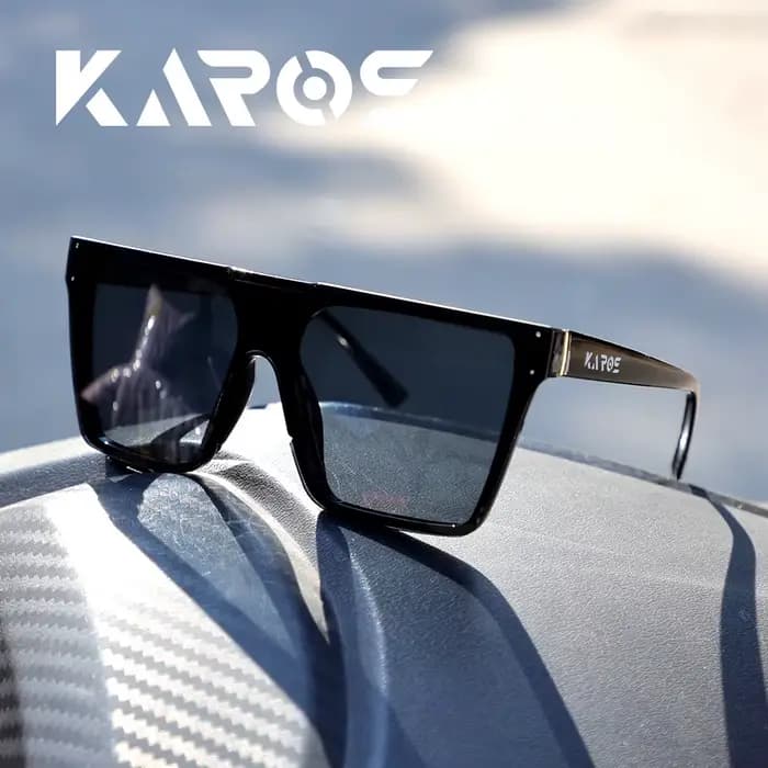 Lunettes de soleil carrées sans monture pour femmes