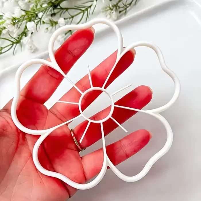 Cutter à pétale de coquelicot à cinq pétales, outil en céramique souple pour la création de boucles d'oreilles bohèmes DIY, moule à coquelicot craquelé pour la fabrication de bijoux