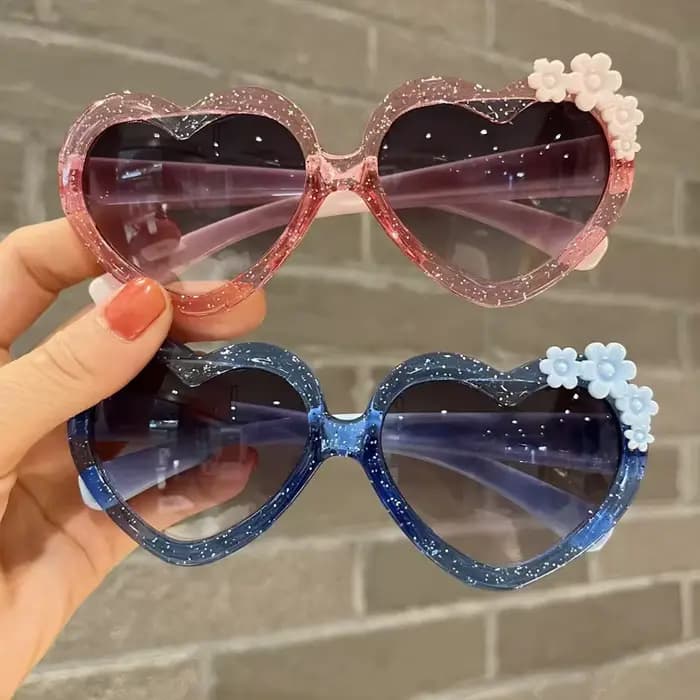 Filles garçons mignon dessin animé fleur lunettes de soleil en plein air Protection solaire enfants belles
