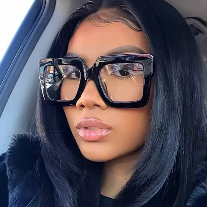 Grandes montures de lunettes carrées surdimensionnées pour femmes
