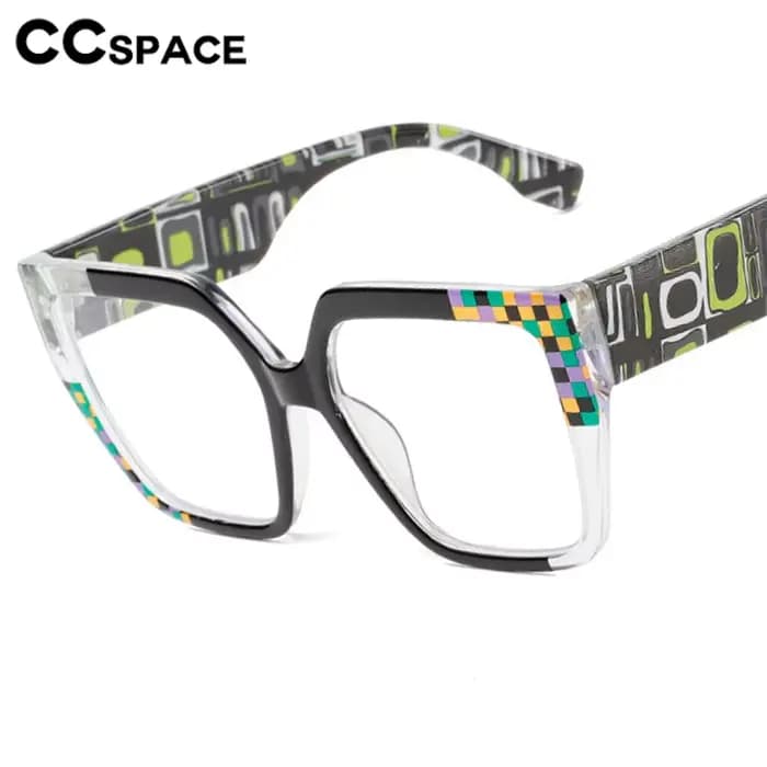 Lunettes de lecture carrées à grand cadre coloré pour femmes