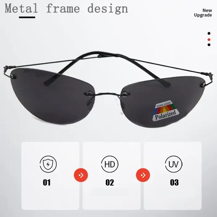 Lunettes de soleil polarisées classiques style Agent Smith pour hommes
