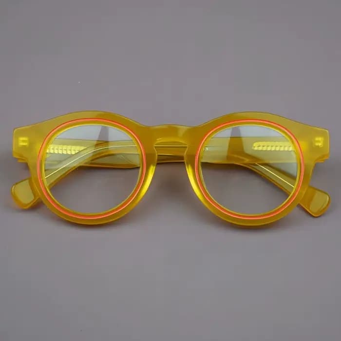 Montures de lunettes rondes rétro en acétate pour hommes et femmes