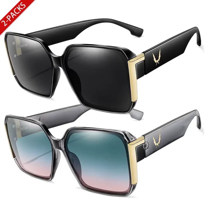 2 paires de lunettes tendance pour femmes et hommes