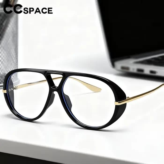 Marque de luxe concepteur surdimensionné pilote myopie lunettes Vintage noir clair